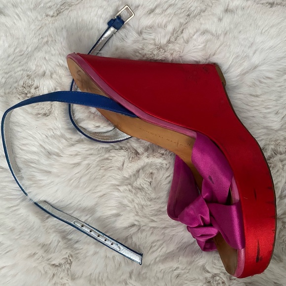 Giuseppe Zanotti Design Satin Multi color Wedges - Picture 2 of 12